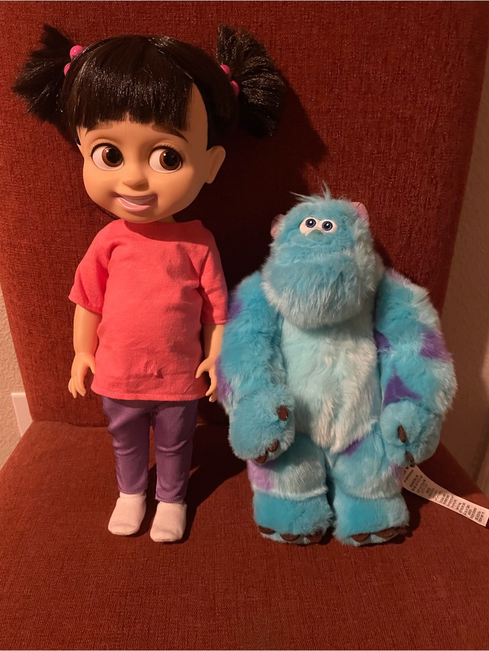 Monsters, Inc. Sulley Plush Blue Stuffed Toy and boo - Kids Toys